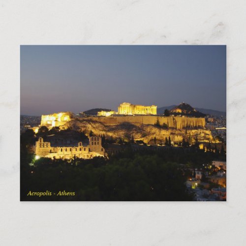 Acropolis  Athens Postcard