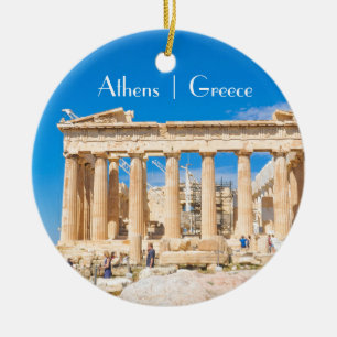 Acropolis in Athens, Greece Ceramic Ornament