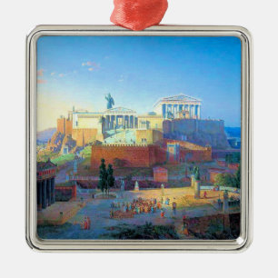 Acropolis in Greece Metal Ornament