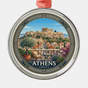 Acropolis of Athens Greece Metal Ornament