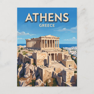 Acropolis of Athens Greece Postcard