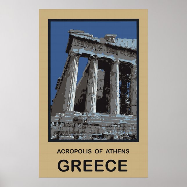 Acropolis of Athens Greece Poster (Front)