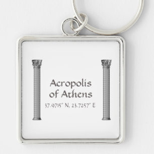 Acropolis of Athens Latitude Longitude Keychain
