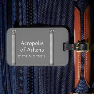 Acropolis of Athens Latitude Longitude Luggage Tag