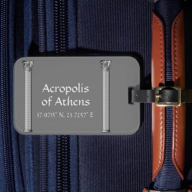 Acropolis of Athens Latitude  Longitude  Luggage Tag (Front Insitu 4)