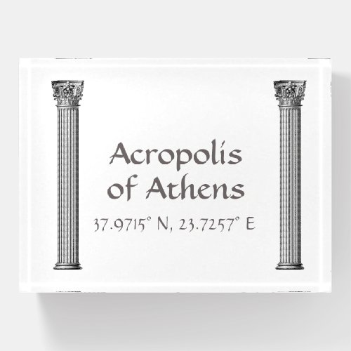 Acropolis of Athens Latitude  Longitude  Paperweight