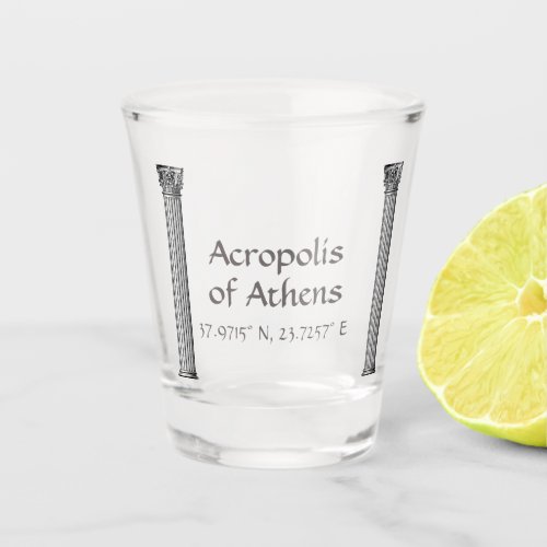 Acropolis of Athens Latitude  Longitude  Shot Glass