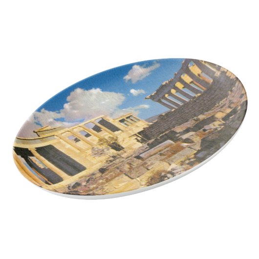 Acropolis Porcelain Serving Platter (Angled)