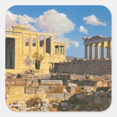 Acropolis Square Sticker