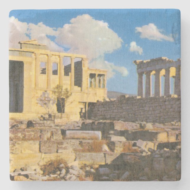 Acropolis Stone Coaster (Front)