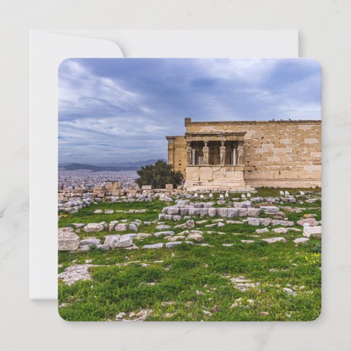 Acropolis with cloudy sky as background Athens