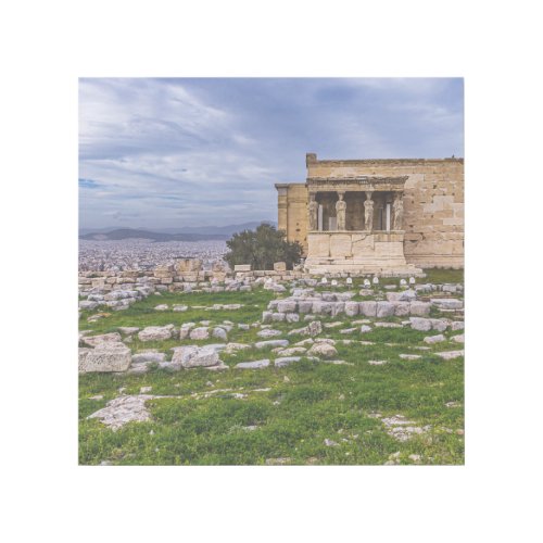 Acropolis with cloudy sky as background Athens Gallery Wrap