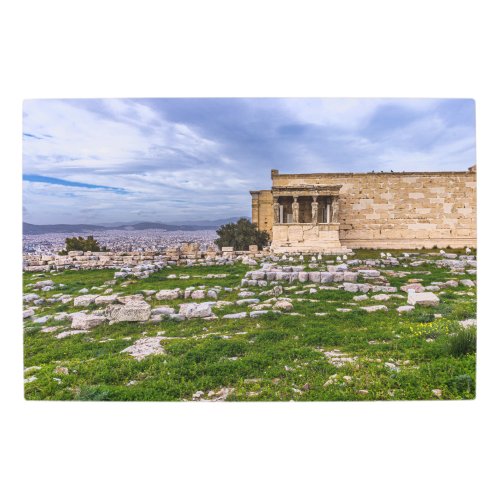 Acropolis with cloudy sky as background Athens Metal Print