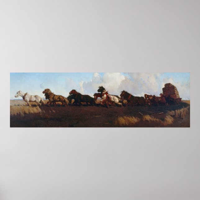 Across The Black Soil Plains George Lambert 1899 Poster (Front)