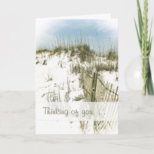 Across the Miles Beach Sand Fence Thinking of You Card