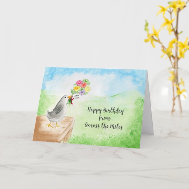 Across the Miles Birthday Card                     (Yellow Flower)