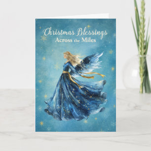 Across the Miles Christmas Blessings Angel of Ligh Card