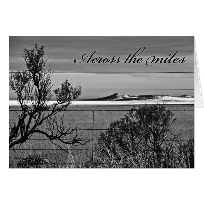 Across the miles    Missing You Greeting Card