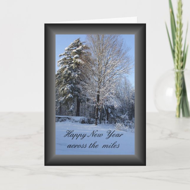 Across the Miles New Years Holiday Card (Front)