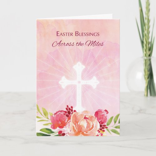 Across The Miles Religious Easter Blessings Holiday Card