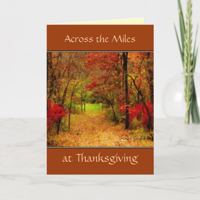 Across The Miles Thanksgiving Card (Front)