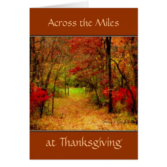 Across The Miles Thanksgiving Card