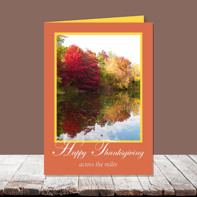 Across the Miles Thanksgiving Wishes Holiday Card (Creator Uploaded)