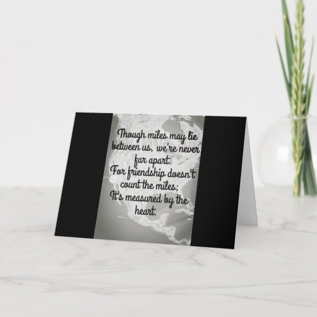 **ACROSS THE MILES** & THINKING OF YOU CHRISTMAS H HOLIDAY CARD (Front)