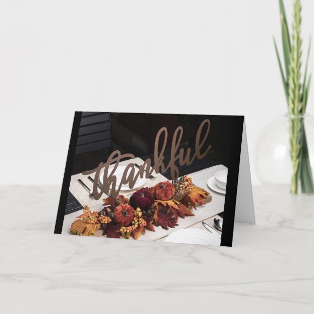 **ACROSS THE MILES**THINKING OF YOU @ THANKSGIVING HOLIDAY CARD (Front)