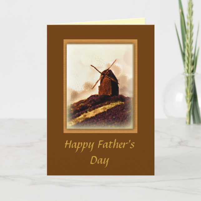 Across-the-Miles Windmill Father's Day Card (Front)
