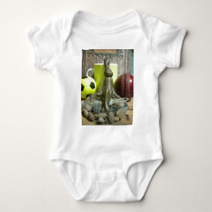 Across the Pitch & Crease: Football Cricket Blend Baby Bodysuit