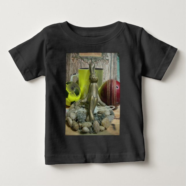 Across the Pitch & Crease: Football Cricket Blend Baby T-Shirt (Front)