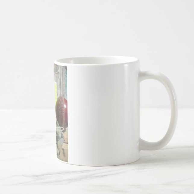 Across the Pitch & Crease: Football Cricket Blend Coffee Mug (Right)