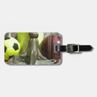 Across the Pitch & Crease: Football Cricket Blend Luggage Tag
