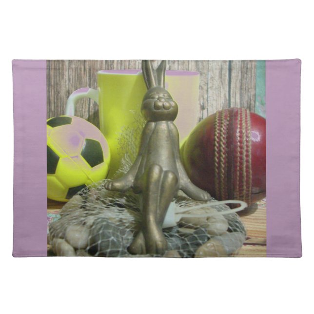 Across the Pitch & Crease: Football Cricket Blend Placemat (Front)