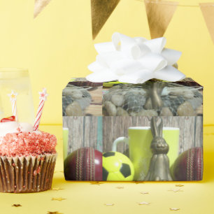 Across the Pitch & Crease: Football Cricket Blend Wrapping Paper