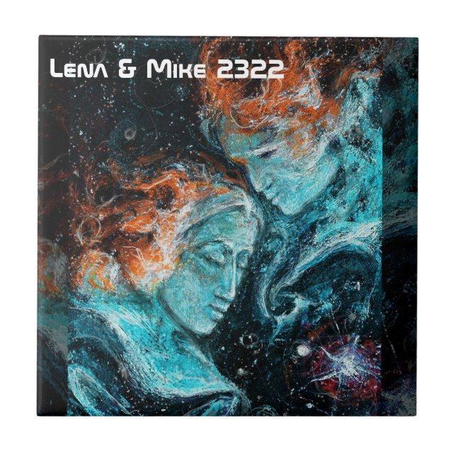 Across the Space Ceramic Tile (Front)