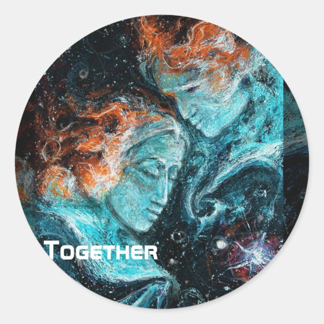 Across the Space Classic Round Sticker (Front)