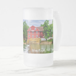 Across War Eagle Creek Waterfall Frosted Glass Bee Frosted Glass Beer Mug