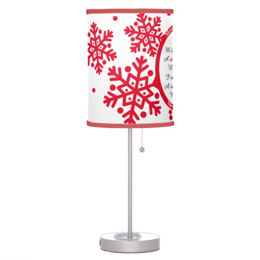  Acrostic Snowflake Christmas Table Lamp (Left)