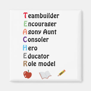 Acrostic teacher thank you magnet
