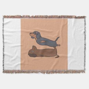 Acroyoga Dachshund   Dachshund Lover Gift Throw Blanket