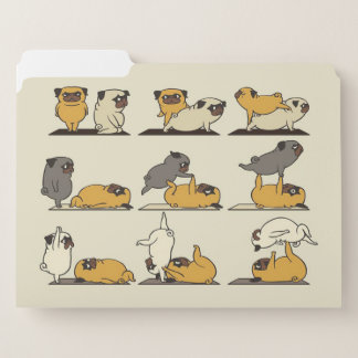 Acroyoga With The Pug French Bulldog Lover File Folder