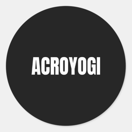 Acroyogi Acro Yoga Acroyoga Pner Yoga Classic Round Sticker
