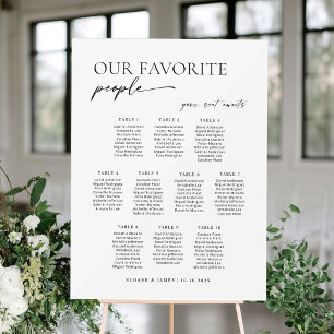 Acrylic 10 Tables Welcome Seating Chart