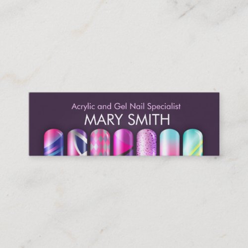 Acrylic and Gel Nail Specialist Business Card