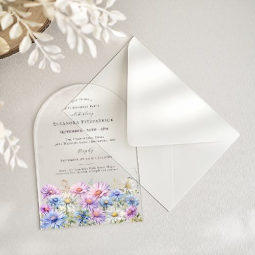 ACRYLIC ARCH 21 Birthday September Birth Flower 