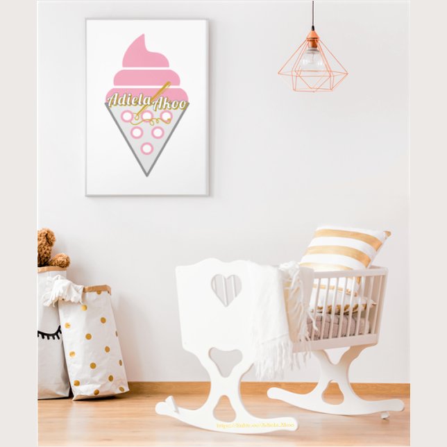 Acrylic Art /Irresistible Ice Cream by Adiela Akoo (Irresistible Ice Cream Wall Art is deliciously designed by Poet Adiela Akoo for your pleasure
)