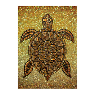 Acrylic Art of Bohemian Turtle