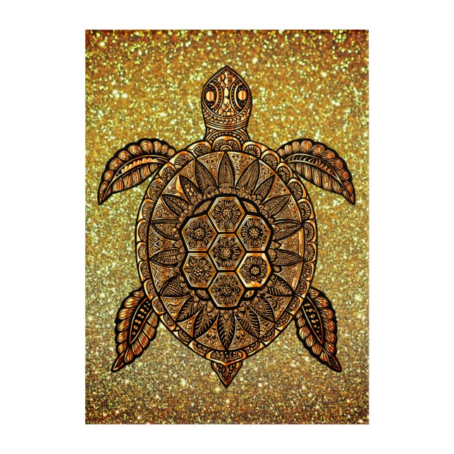 Acrylic Art of Bohemian Turtle (Front)